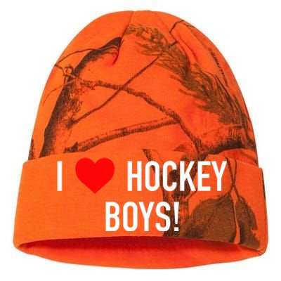 I Love Hockey Graphic Novelty Fun Vintage Style Gift Kati Licensed 12" Camo Beanie