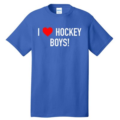 I Love Hockey Graphic Novelty Fun Vintage Style Gift Tall T-Shirt