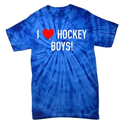 I Love Hockey Graphic Novelty Fun Vintage Style Gift Tie-Dye T-Shirt