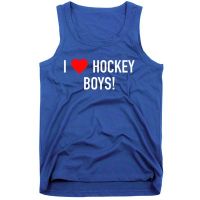 I Love Hockey Graphic Novelty Fun Vintage Style Gift Tank Top