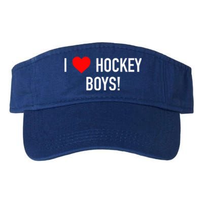 I Love Hockey Graphic Novelty Fun Vintage Style Gift Valucap Bio-Washed Visor