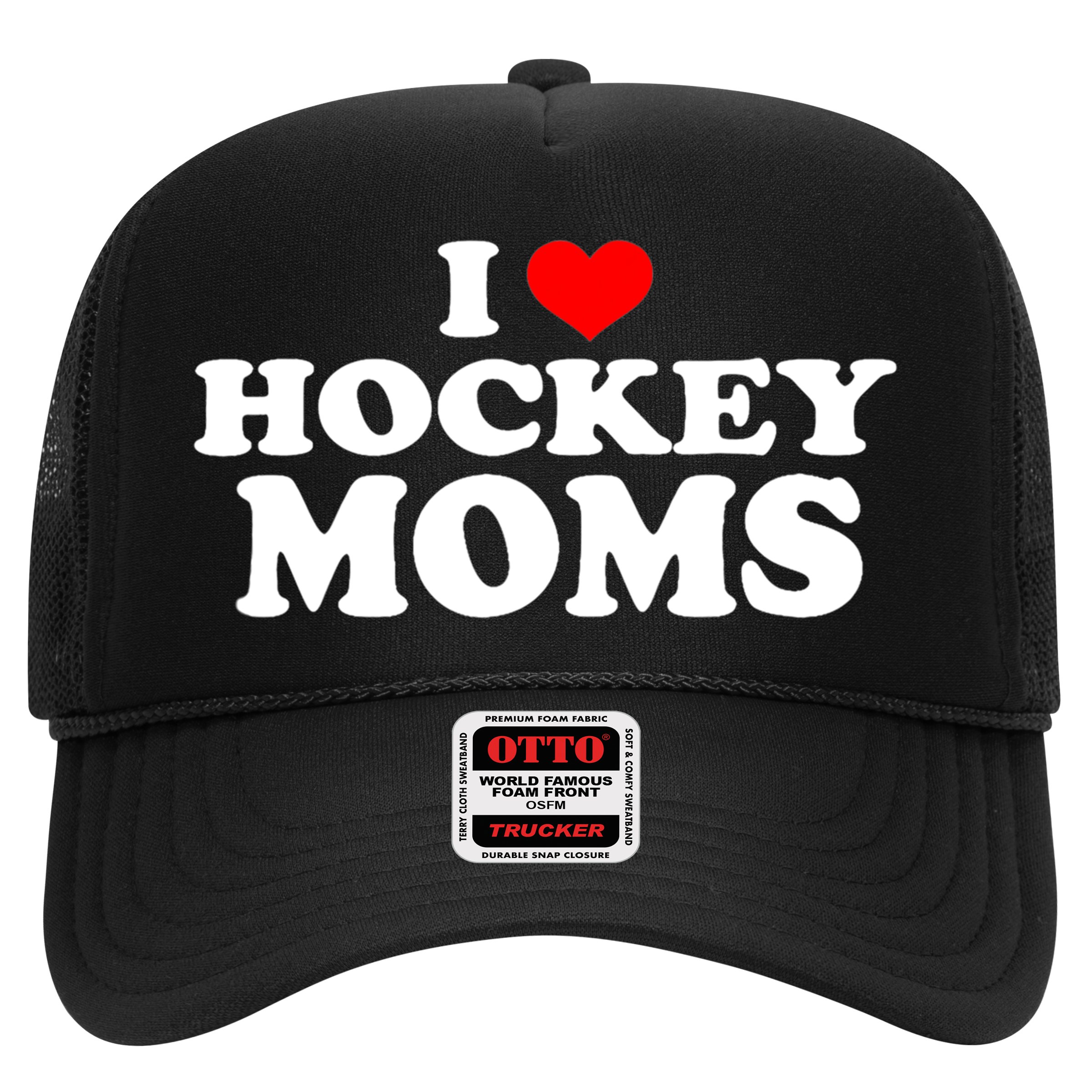 I Love Hockey Moms Funny Design Gift Hat