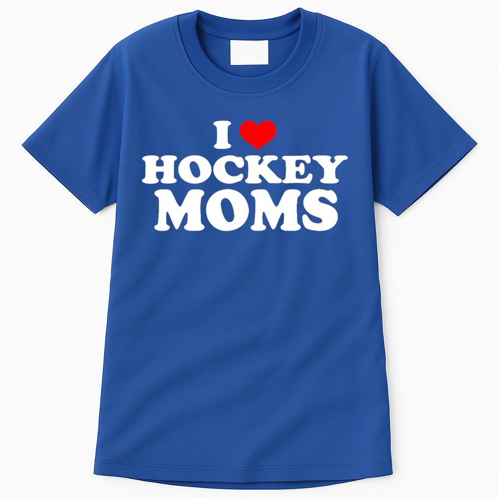 I Love Hockey Moms Funny Design Gift Tall T-Shirt