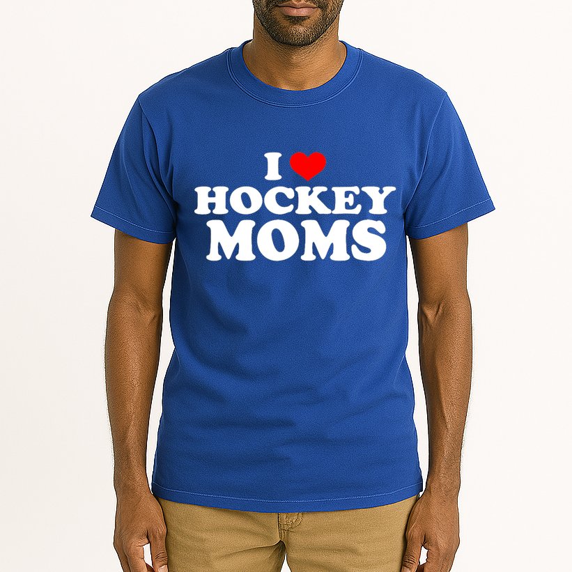 I Love Hockey Moms Funny Design Gift Tall T-Shirt