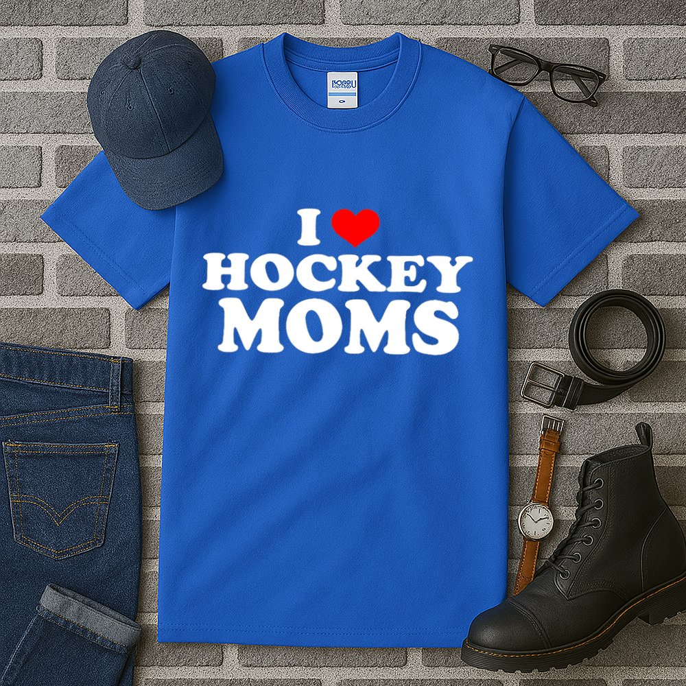 I Love Hockey Moms Funny Design Gift Tall T-Shirt