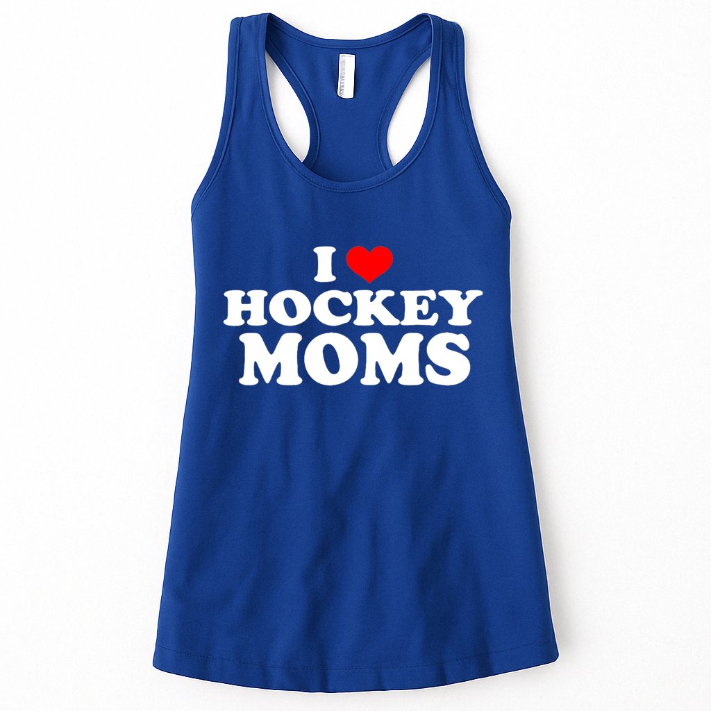 I Love Hockey Moms Funny Design Gift Womens Tank Top