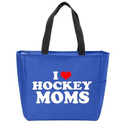 I Love Hockey Moms Funny Design Gift Zip Tote Bag