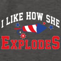 I Like How He Explodes Funny Fireworks Lover Matching Team Couple 4th Of July Vector Backpack