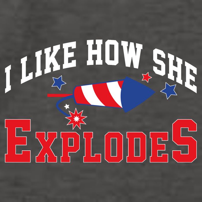 I Like How He Explodes Funny Fireworks Lover Matching Team Couple 4th Of July Vector Backpack