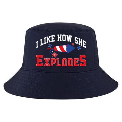 I Like How He Explodes Funny Fireworks Lover Matching Team Couple 4th Of July Cool Comfort Performance Bucket Hat
