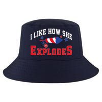 I Like How He Explodes Funny Fireworks Lover Matching Team Couple 4th Of July Cool Comfort Performance Bucket Hat