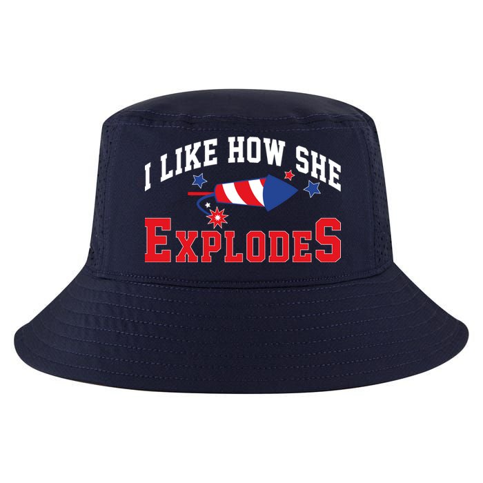 I Like How He Explodes Funny Fireworks Lover Matching Team Couple 4th Of July Cool Comfort Performance Bucket Hat