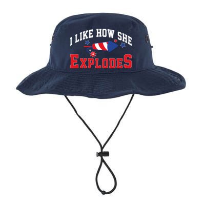 I Like How He Explodes Funny Fireworks Lover Matching Team Couple 4th Of July Bucket Hat