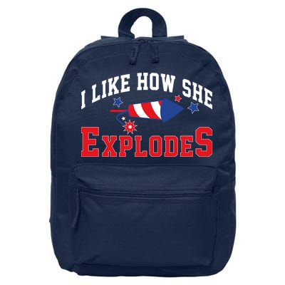 I Like How He Explodes Funny Fireworks Lover Matching Team Couple 4th Of July 16 in Basic Backpack