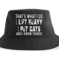 I Lift Heavy Pet Cats And Know Things Funny Gym Sustainable Bucket Hat