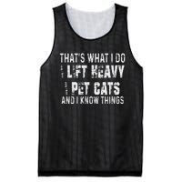 I Lift Heavy Pet Cats And Know Things Funny Gym Mesh Reversible Basketball Jersey Tank