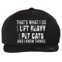 I Lift Heavy Pet Cats And Know Things Funny Gym Wool Snapback Cap