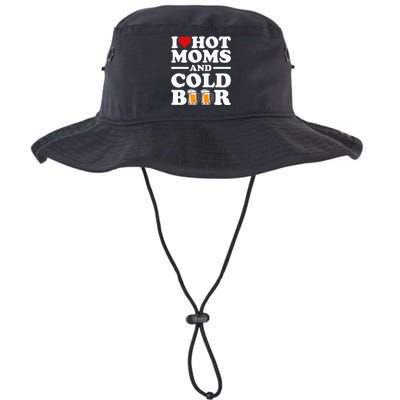 I Love Heart Hot Moms Cold Beer Funny Adult Drinkising Joke Legacy Cool Fit Booney Bucket Hat