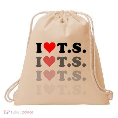 I Love Heart Ts Drawstring Bag