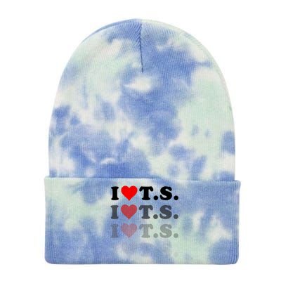 I Love Heart Ts Tie Dye 12in Knit Beanie