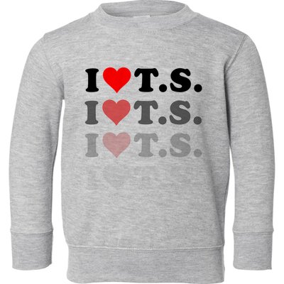 I Love Heart Ts Toddler Sweatshirt