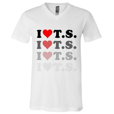 I Love Heart Ts V-Neck T-Shirt