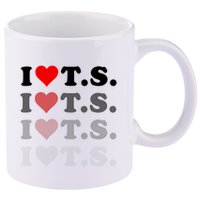 I Love Heart Ts 11oz C Handle Ceramic Mug