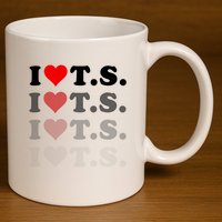 I Love Heart Ts 11oz C Handle Ceramic Mug