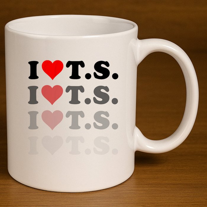 I Love Heart Ts 11oz C Handle Ceramic Mug