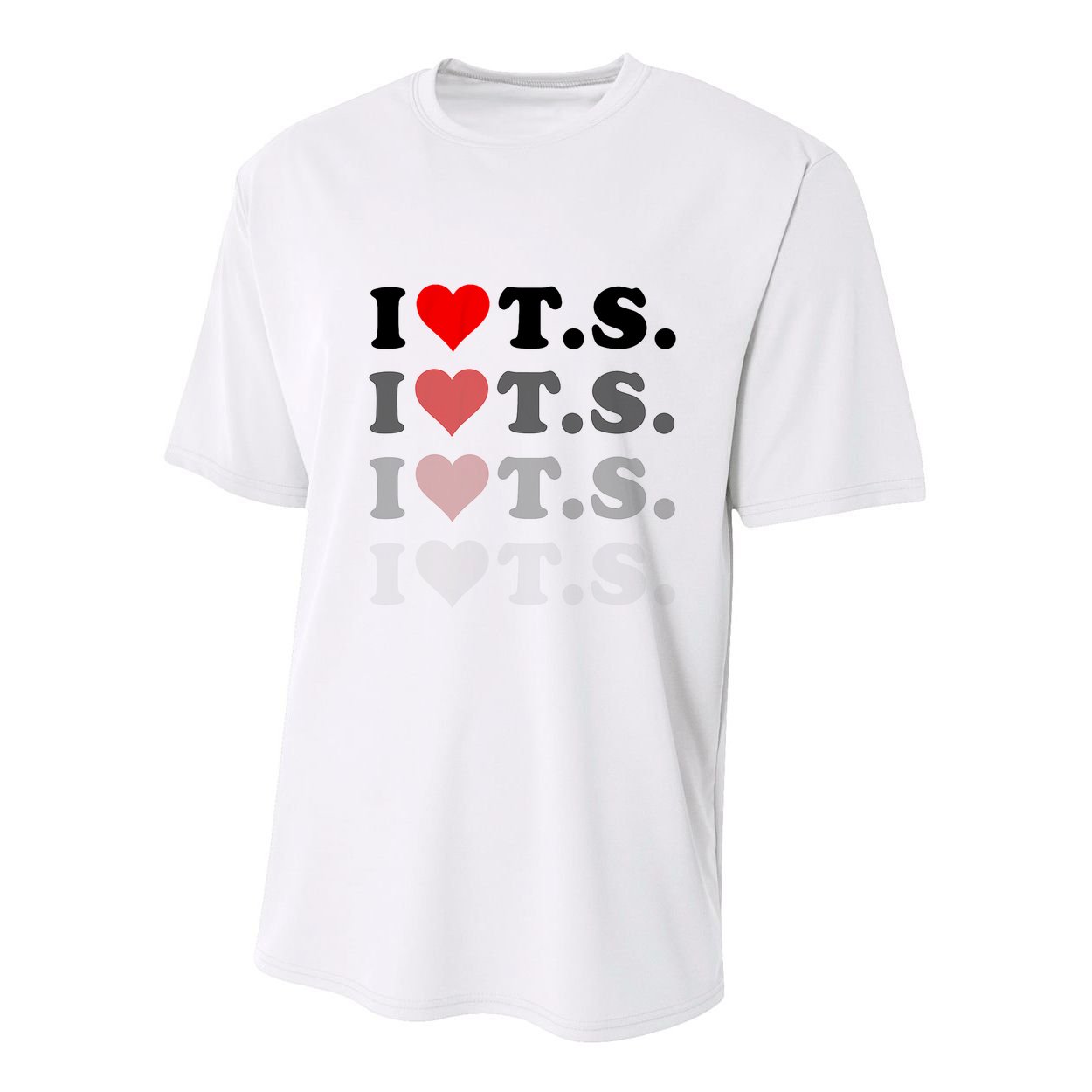 I Love Heart Ts Youth Performance Sprint T-Shirt
