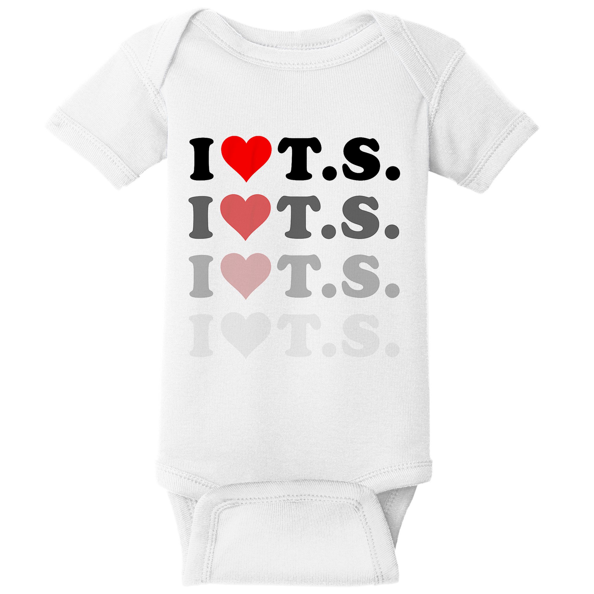 I Love Heart Ts Baby Bodysuit