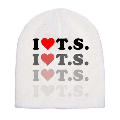 I Love Heart Ts Short Acrylic Beanie