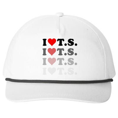 I Love Heart Ts Snapback Five-Panel Rope Hat