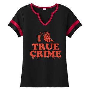 I Love Heart True Crime Ladies Halftime Notch Neck Tee