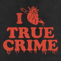 I Love Heart True Crime 7 Panel Mesh Trucker Snapback Hat