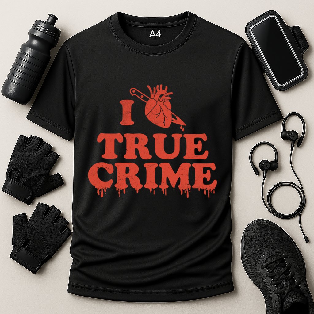I Love Heart True Crime Cooling Performance Crew T-Shirt