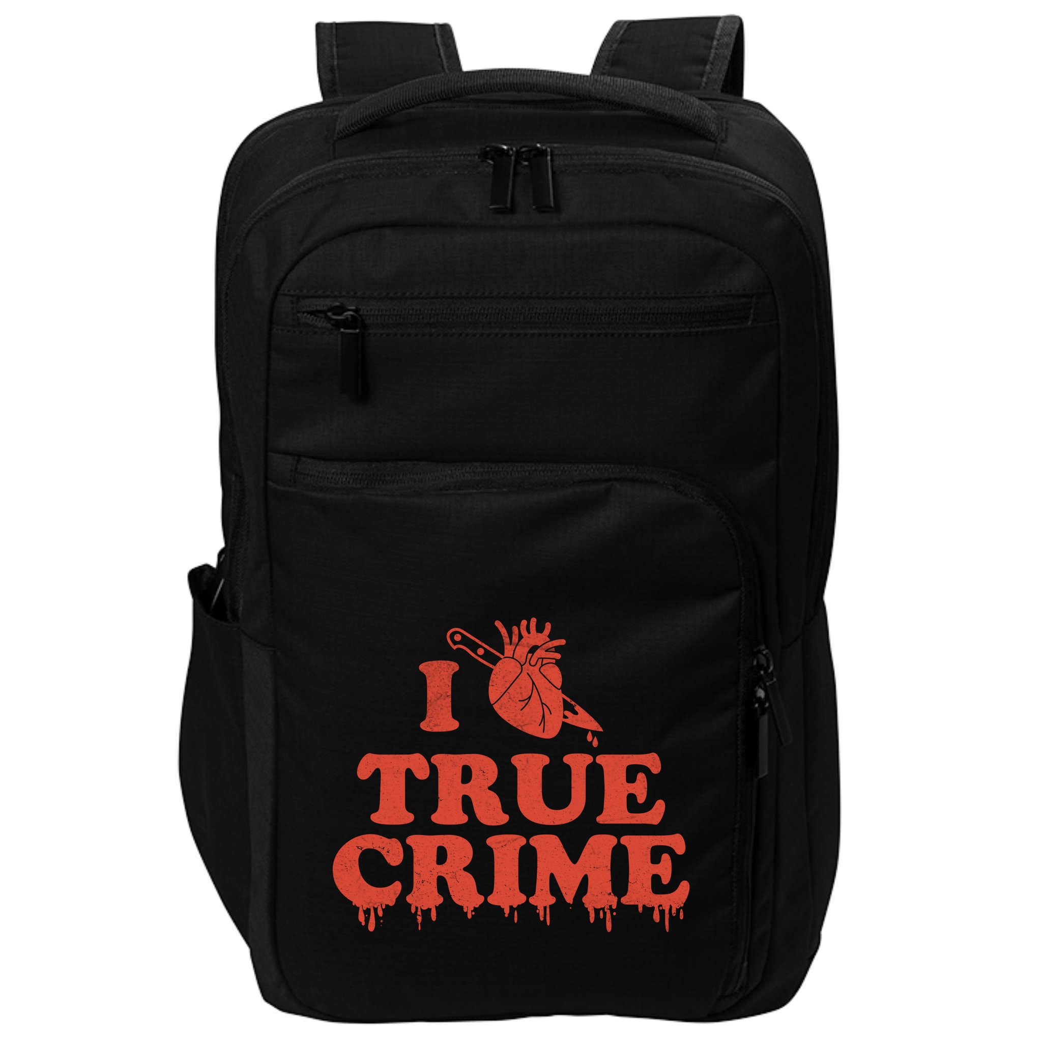 I Love Heart True Crime Impact Tech Backpack