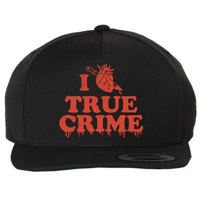 I Love Heart True Crime Wool Snapback Cap