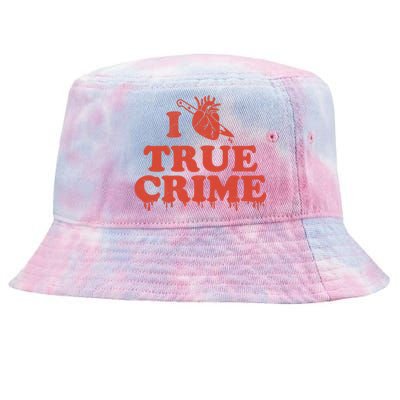 I Love Heart True Crime Tie-Dyed Bucket Hat