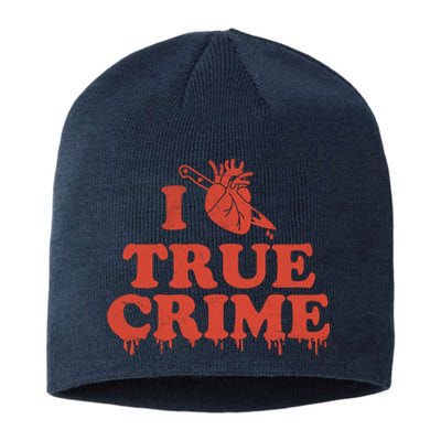 I Love Heart True Crime Sustainable Beanie