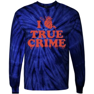 I Love Heart True Crime Tie-Dye Long Sleeve Shirt