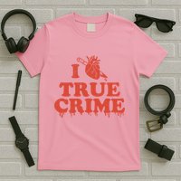 I Love Heart True Crime T-Shirt