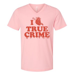 I Love Heart True Crime V-Neck T-Shirt