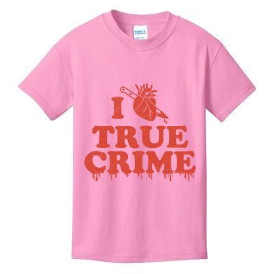 I Love Heart True Crime Kids T-Shirt