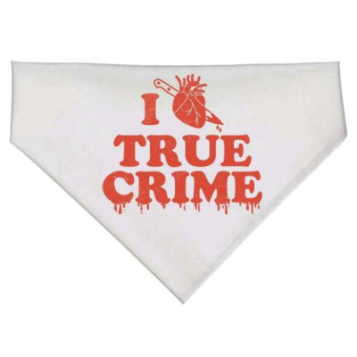 I Love Heart True Crime USA-Made Doggie Bandana