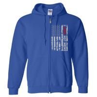 I Love Hot Moms American Usa Flag Gift Full Zip Hoodie