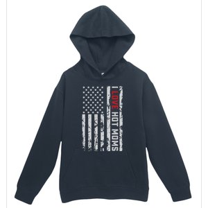 I Love Hot Moms American Usa Flag Gift Urban Pullover Hoodie