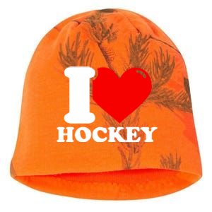 I Love Hockey Gift Kati - Camo Knit Beanie