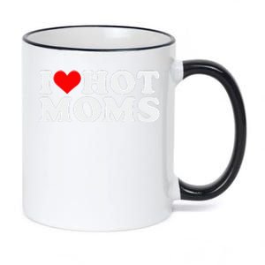 I Love Hot Moms 11oz Black Color Changing Mug