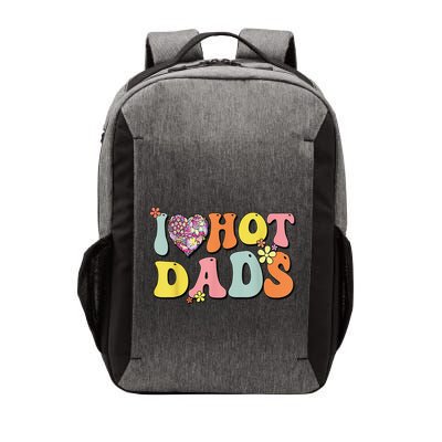I Love Hot Dads I Heart Hot Dads Retro Groovy Father Vector Backpack